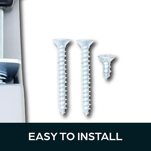 SUMMIT DOORWARE Heavy Duty Spring Loaded Step Down Door Stopper - Door Holder Ideal for Residential & Commercial Use - Aluminium Finish