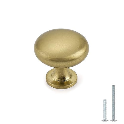 Probrico 5 Pack Single Hole Cabinet Knobs, Modern Style Drawer Pulls Champagne Bronze Knobs for Kitchen Bedroom Bathroom, Dresser Knob Furniture Handle Hardware - color: Champagne Bronze