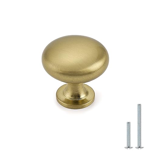 Probrico 5 Pack Single Hole Cabinet Knobs, Modern Style Drawer Pulls Champagne Bronze Knobs for Kitchen Bedroom Bathroom, Dresser Knob Furniture Handle Hardware - color: Champagne Bronze