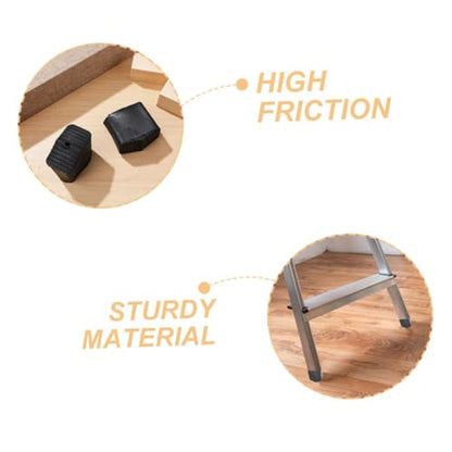 Outanaya 4pcs Ladder Non-Slip Mat Stair Ladder Pads Rubber Feet Covers Slip Protection Simple Installation for Renovations and Maintenance