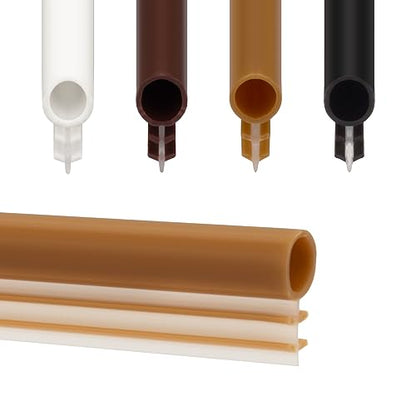 Window Weatherstrip Seal 1/4" Bulb Bubble Kerf Mount Bulb Gasket Window Weather Stripping Kerf - 4 Colors and 5 Length Options (17', Tan) - color: Tan, size: 17'
