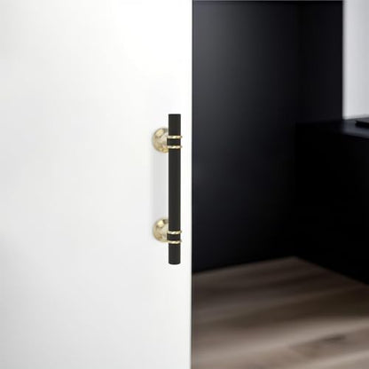 10 Pack 3-3/4 Inch Cabinet Pulls knurled Matte Black and Brushed Gold Kitchen Cabinet Handles Aluminum and Zinc Alloy Drawer Pulls Solid Cabinet Hardware - color: Black and Brushed Gold Knurled, size: 3-3/4'' Hole Center(96mm)