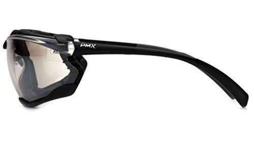 Pyramex Proximity Safety Glasses Eye Protection, Amber H2X Anti-Fog - color: I/O Mirror Anti-fog Lens/ Black Frame