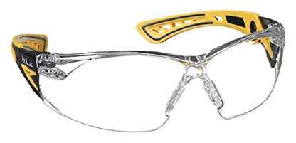 Rush+ Safety Glasses - color: Black/Yellow, style: Clear