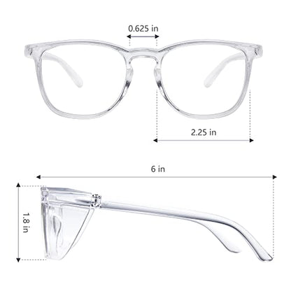 Anti Fog Safety Glasses for Women, Safety Goggles for Nurse, Protective Eyewear, Blue Light Blocking & UV Protection - color: Clear