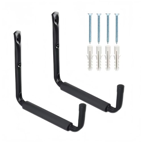 CROISSANT 2Pack Garage Storage Ladder Hook, Suitable for Kayak Hangers for Garage wall, Heavy Duty Hooks for Hanging 50 lbs - size: 9in 2Pack
