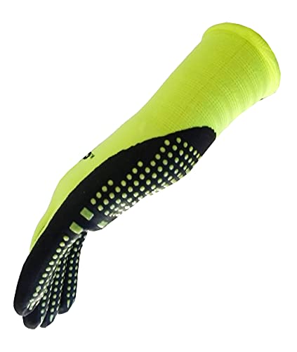 Midwest Gloves & Gear 94HVG-SM MAX Grip Glove, HI VIS Yellow - size: Medium (Pack of 2)