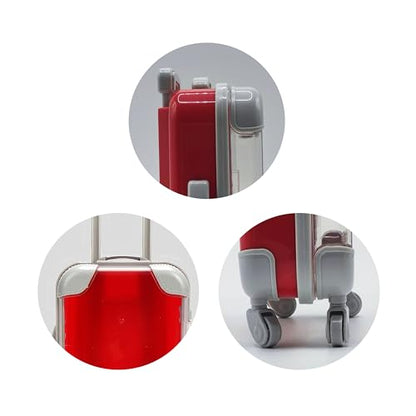 False Eyelash Storage Box, Portable Travel Organizer Mini Luggage False Eyelash Tray Makeup Tool (RED) - color: RED