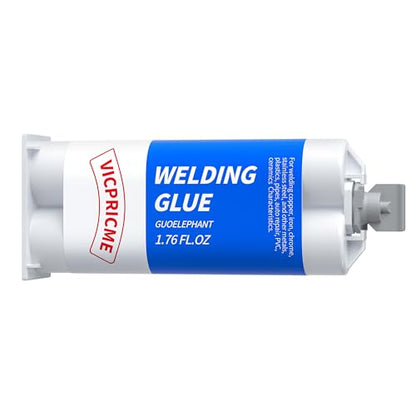 VICPICME Heavy Duty Metal Glue - High Strength Epoxy Adhesive for Metal, Plastic, Aluminum Repair (1.76oz) | Waterproof, Heat & Oil Resistant | 5 Min Set, 24H Cure - size: 30min 1pcs