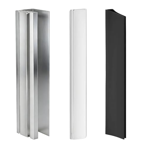 3" Shower Door Magnet Latch Replacement Kit with Metal Strike & Magnet Fit for 1/8", 5/32", 3/16", 1/4" Thick Swing Glass Flush Shower Doors and Frameless Shower Doors Handles