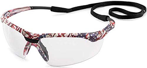 Gateway Safety 28US80 Conqueror Wraparound Eye Safety Glasses, Clear Lens, Old Glory Camo Frame,Regular - color: Clear Lens / Old Glory Camo Frame, size: Standard