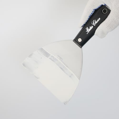 Bates Choice 5-Inch Carbon Steel Flexible Putty Knife, Metal Scraper, Drywall Spackle Knife, Paint Scraper Tool, Wall Scraper, Metal Putty Knife, Drywall Putty Knife - color: Black, size: 5 Inch