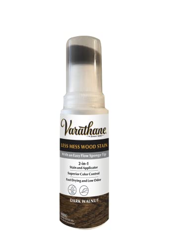 Varathane 368029 Less Mess Wood Stain and Applicator, 4 oz, Dark Walnut - color: Dark Walnut, size: 4 Ounce (Pack of 1)