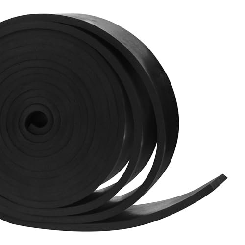 TORRAMI Solid Neoprene Rubber Strips Roll 3/16 (.187) inch Thick X 2 inch Wide X 10 Feet, for DIY Weather Stripping, Gasket, Seal - size: 2" Wide X 10' Long, style: 3/16 (.187)" Thick