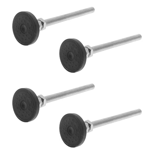 Adjustable Leveling Feet, Furniture Glide Swivel Leveling, 4PCS Swivel Furniture Levelers Legs, Heavy Duty Table Leg Extenders Glide for Chairs Workbench Cabinets Workbench Shelving Rack - size: M12 × 50mm × 150mm
