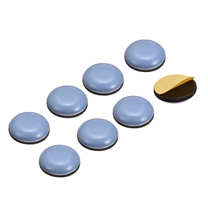 uxcell 55/64-Inch Round PTFE Furniture Sliders, Adhesive Self Stick for Wood Floors, Ceramic Tile and Carpeting 8pcs - size: 55/64-Inch