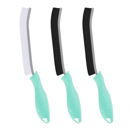 TQRR Hard Bristle Crevice Cleaning Brush-Thin Gap Scrub Brush, Small Cleaning Brush, Grout Brush, Kitchen Brush, Cleaning Tools for Toilet, Bathroom, Sink, Home, Household, Window (3, Mint) - color: Mint