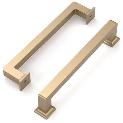 Amerdeco 10 Pack Champagne Bronze Cabinet Pulls 5 Inch(128MM) Hole Centers Kitchen Cabinet Handles Cabinet Hardware Kitchen Handles for Cabinets Cupboard Handles Drawer Pulls ZH0019 - color: Champagne Bronze, size: 5"/128MM Hole Center