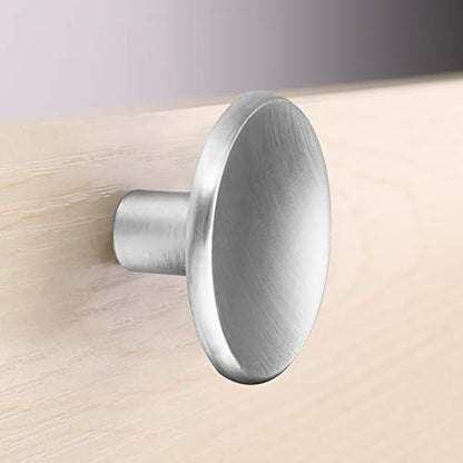 Goldenwarm 10 Pack Brushed Nickel Cabinet Knobs Kitchen Hardware Round Drawer Knob for Sliver Cabinets Handles Closet Door Pulls Zinc Alloy - color: Brushed Satin Nickel