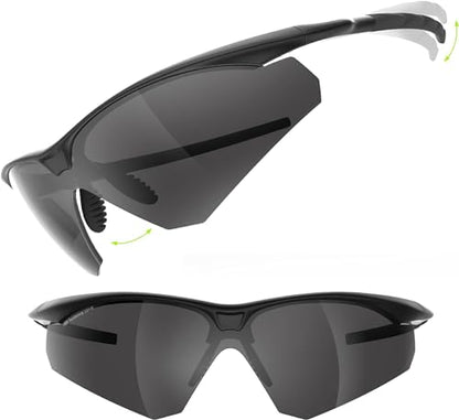 HTS HUNTERSKY S53 anti fog Tactical Shooting Range Safety Glasses Ballistic eye protection Hunting Airsoft Riding Pickleball - color: S51 Black / Smoke
