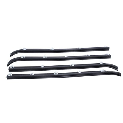 4 pcs/Set SHLPDFM Inner & Outer Window Sweep Felts Seals Black Weatherstrip Kit E7TZ1521452A E7TZ1521453A F2TZ1521456A F2TZ1521457A Replacement for Ford F150 F250 F350 1987-1997