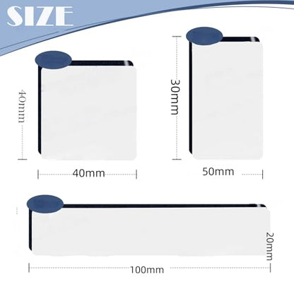 Super Sticky Double Sided Adhesive Pads,3mm Foam 50Pcs, Strong Double-sdied Sticky Foam Tape,2 Sided Way Black Rectangle 3.36" ,Removable Double-sided Mounting Tape ,Heavy Duty Sticky Pads for Walls - color: Black