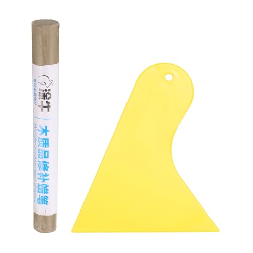 HARFINGTON Wood Filler Sticks Wood Furniture Scratch Repair Filler Sticks Furniture Touch Up Markers with Yellow Scraper for Wood Holes Wood Floor Table Door Cabinet, French Grey - color: French Grey