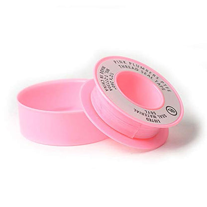 6311107 1/2 Inch X 260 Inch Pink High Density Plumbers Thread Sealing Tape Bulk