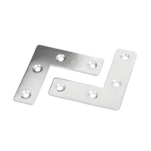 Orgrimmar 36 PCS Corner Brace Plates Metal L Shaped Flat Repair Plates Corner Brace Brackets 50mmx50mmx1mm