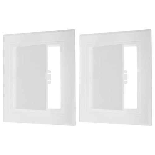 PATIKIL 4x4 inch(95x95mm) Removable Hinged Access Panel, 2 Pcs ABS Plumbing Access Doors Easy Wall Hole Cover for Drywall Plumbing Electrical Cables Wiring, White - color: White, size: 4x4 inch(95x95mm)
