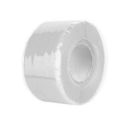 Super Strong Waterproof Tape Stop Leaks Seal Repair Tape Performance Self-Fluxing Silicone Tape Adhesive Insulating Duct Tapes (White) - color: white