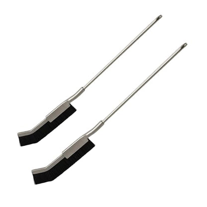 2pcs Stainless Steel Long-Handled Crevice Cleaning Brush, a Powerful Multi-Purpose Household Cleaning Tool, Suitable for Cleaning deep crevices in Kitchen Sinks, Bathroom Tiles, Window Tracks, etc