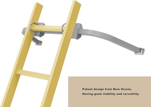 Ladder Stabilizer Accessory for Roof Gutter, Wing Span/Wall Ladder Standoff, Heavy Duty Extension Ladder Stabilizer, Easy Use, 375 lbs Weight Rating - color: Silver/Gray