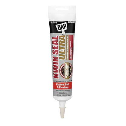 Kwik Seal Ultra Advanced Kitchen and Bath Siliconized Sealant, Biscuit, 5.5 Oz (7079818916)