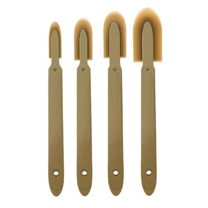 Dzrige Caulk Finishing Tool Rubber Spatula Spreader Smooth Grout Sealant Silicone Caulking Tool for Kitchen Bathroom Floor Sealant Sealing, 4 Size Set