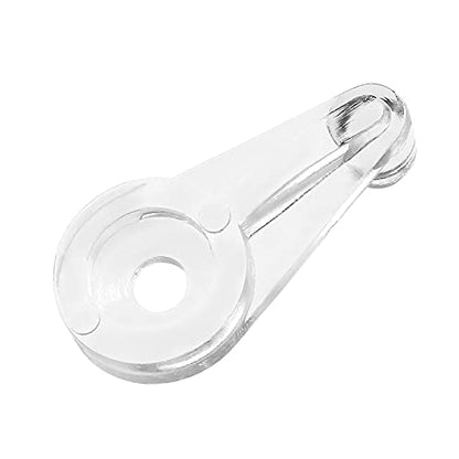 50 Pcs Glass Retainer Clips Kit, Plastic Retainer Clips with Included Screws for Cabinet Doors, Mirrors, Glass Panels and More, Easy Installation (Clear)