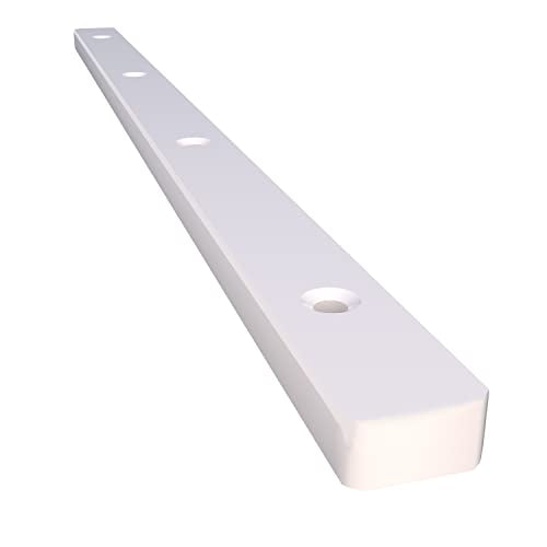 5 Pairs of Rok Hardware Side Mounted 11-1/4" (285.5mm) Screw-On, Plastic Drawer Rails/Guide Rails with 3/4" Extension, for Drawers with 21/32" (17mm) Groove, White Finish, D10751034