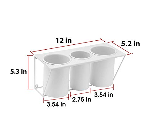 JackCubeDesign Wall Mount Hair Dryer Holder Hair Styling Product Care Tool Organizer Bath Supplies Accessories Tray Stand Storage Bathroom Steel (White) MK470A - color: White