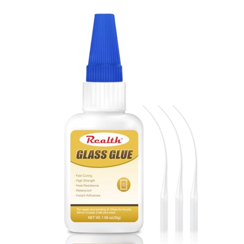 Clear Liquid Glass Glue 30g, Fast-Dry Glass Adhesive for Rearview Mirror, Acrylic, Crystal, Craft & DIY, with Anti-Clog Cap - size: 30g, style: Glass Glue