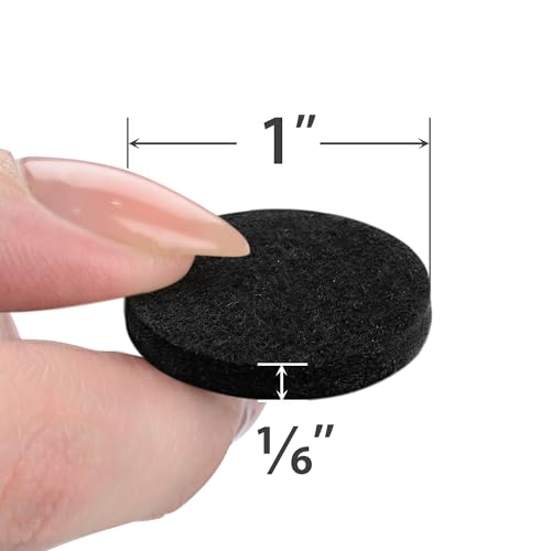 Felt Furniture Pads X-Protector - 48 PCS 1" - Premium Felt Pads Floor Protectors - Furniture Feet Wood Floors Protectors - Prevent Scratches, Annoying Noise & Protect Your Hard Surfaces! (Black) - size: 48 Pcs 1" Black, Round