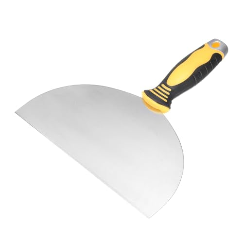 uxcell Putty Knife 8" High Carbon Steel Paint Scraper Flexible Drywall Repair Mud Knife for Removing Cement Wallpaper Mud Adhesive Taping with Metal Hammer End - size: 8"