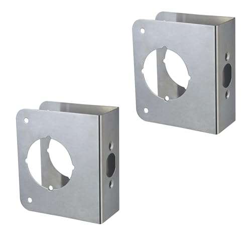 Door Defender 1-3/8" Thick with 2-3/8" Backset 2-1/8" Bore for Door Security in Stainless Steel Finish (2PCS) - color: WW-DCM1-GC0P