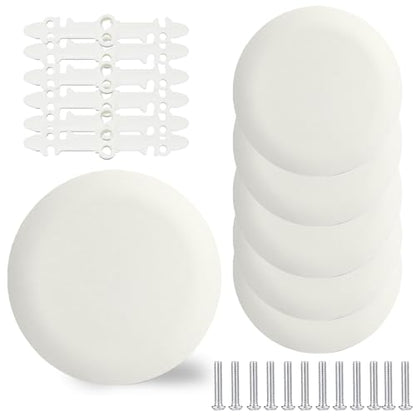 6Pcs CP3540 Ceiling Cover Plate, Round Electrical Box Cover for 3.5-4 Inch Holes, Wall Smog Detector Light Fan Fixture Hole Concealer - color: 6Pcs CP3540