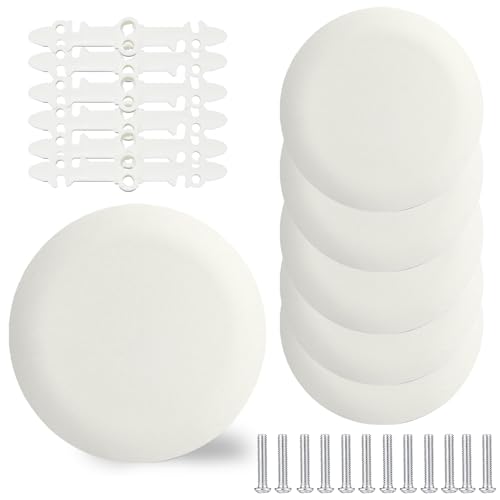 6Pcs CP3540 Ceiling Cover Plate, Round Electrical Box Cover for 3.5-4 Inch Holes, Wall Smog Detector Light Fan Fixture Hole Concealer - color: 6Pcs CP3540