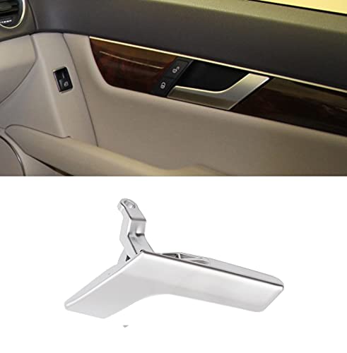 Right Matte Silver Interior Door Handle Repair Kit Inner Right Front or Inside Rear Passenger Side Compatible with Mercedes W204 X204 C250 C300 C350 C400 C63 AMG GLK250 GLK300 GLK350 - color: Silver