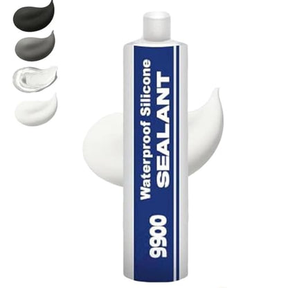 9900 Silicone Waterproof Sealant, Multi-Purpose Waterproof Adhesive Clear Caulk for Roof & Wall Cracks, Glue Strong Sealing Compound, Multi-Surfaces Adhesive for Roof Bathroom Tile - color: White