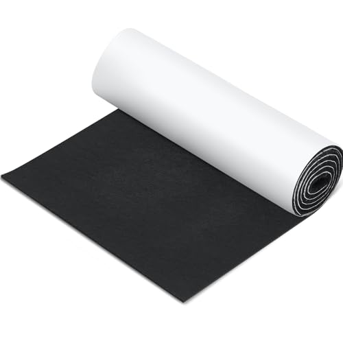 Fullhawl Large Felt Furniture Pads 12 x 60 Inch Non Slip Self Adhesive Heavy Duty Cuttable Strip Roll Felt Sheet Tape for Protecting Hardwood Floors Chair Wall, Black - color: Black, size: 12 x 60 Inch, style: Felt