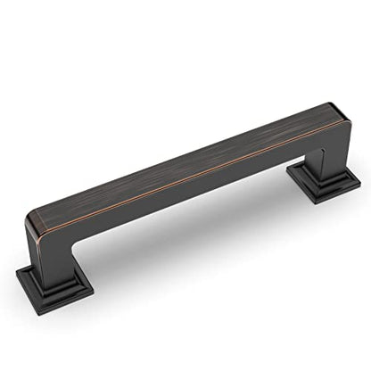 9BUILD 6 Pack 3.75 Inch Kitchen Cabinet Handles - Oil Rubbed Bronze Pulls Hardware for Cabinets and Cupboards - color: Oil Rubbed Bronze, size: 3.75"/96MM Hole Center, style: 6 Pack