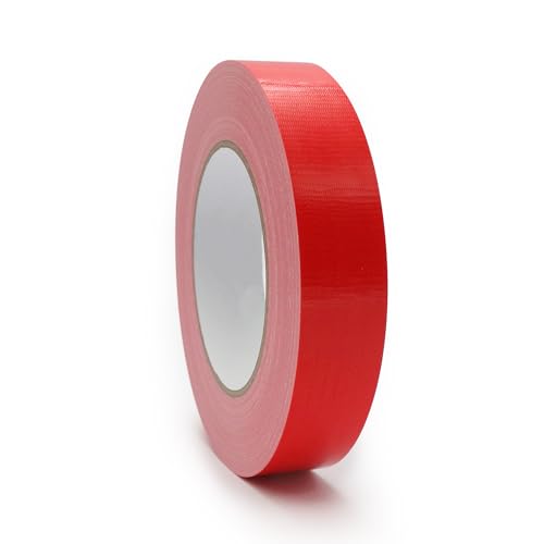 Multi Purpose Red Duct Tape 1 Inch X 44 Yards, Heavy Duty Strong Adhesive Tape, No Residue, Waterproof All Weather, Tear by Hand, Industrial Repairs. - color: Red, size: 1 Inch x 44 Yards