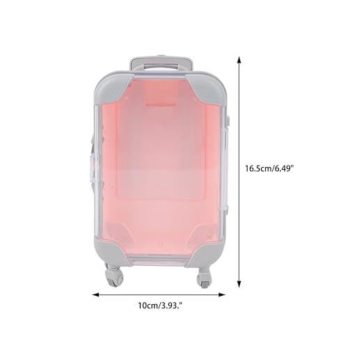 False Eyelash Storage Box, Portable Travel Organizer Mini Luggage False Eyelash Tray Makeup Tool (PINK) - color: PINK
